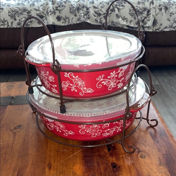 Temp-Tations Other - Vintage Temp-Tations Floral Lace Ovenware set